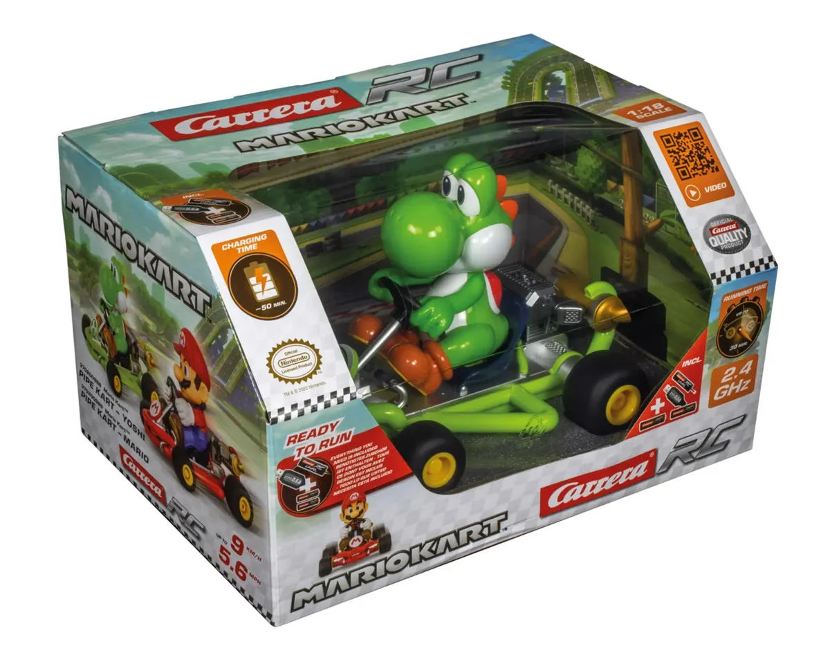  Carrera 1/18 2.4Ghz Mario Kart Pipe Kart (Yoshi)