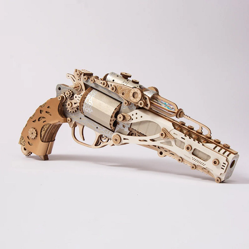  HowCat SteamPunk Revolver - White