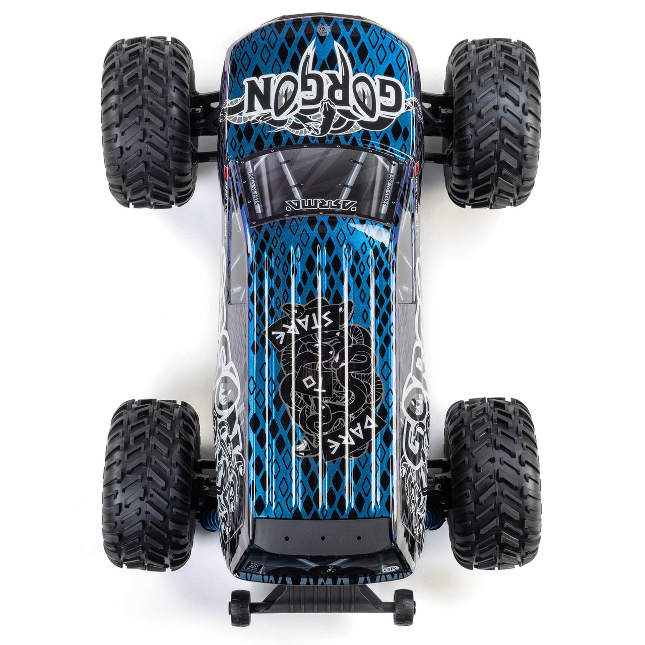 Arrma 3530T1 1/10 GORGON 223S 2WD RTR Brushless Monster Truck, Blue/Black