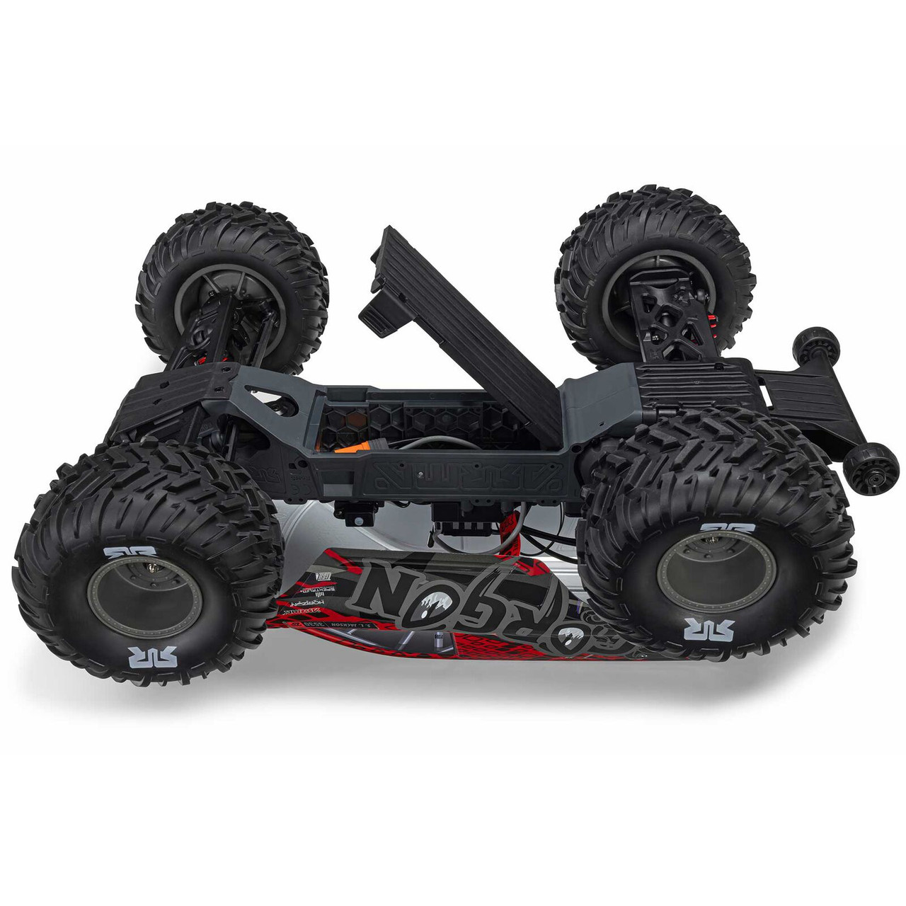 Arrma 3530T2 1/10 GORGON 223S 2WD RTR Brushless Monster Truck, Red/Black