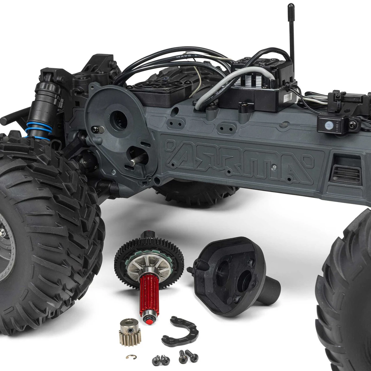 Arrma 3530T2 1/10 GORGON 223S 2WD RTR Brushless Monster Truck, Red/Black