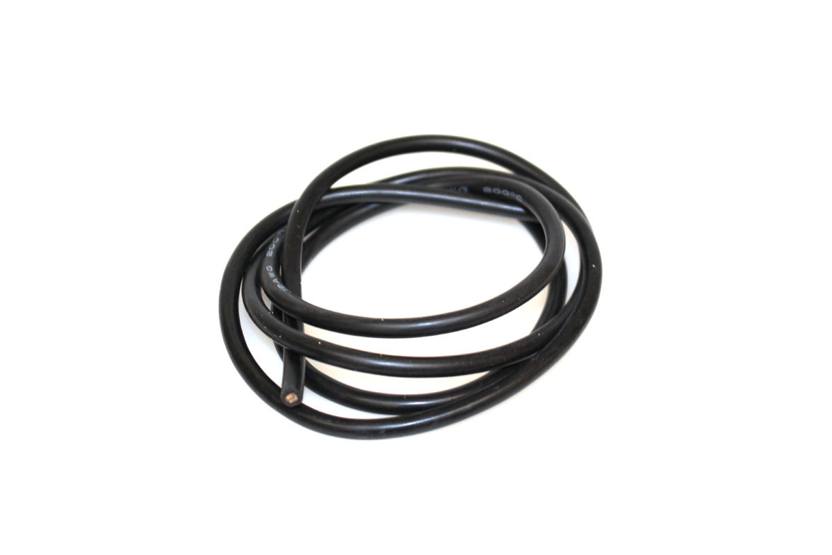  Racers Edge 1214 12 Gauge Silicone Wire, 3' Black