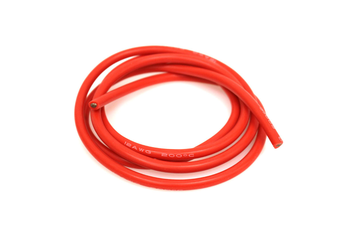 Racers Edge 1215 12 Gauge Silicone Wire, 3' Red 
