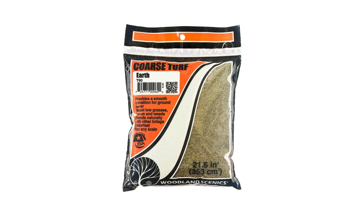 Woodland Scenics Coarse Turf Bag, Earth/18 cu. in
