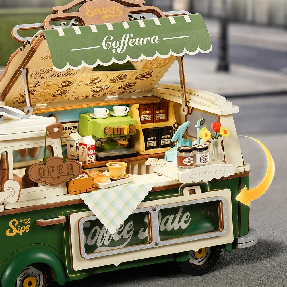  Rolife Leo's Coffee Truck 3D Wood Puzzle TGS07