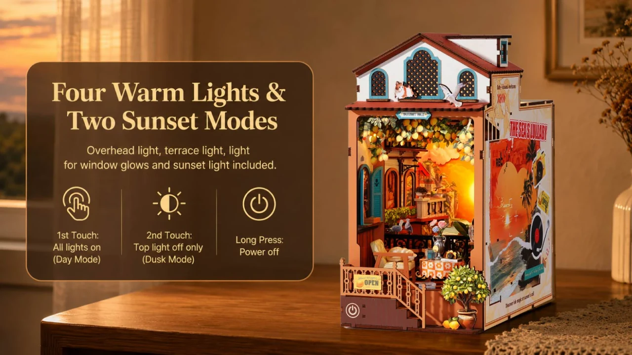 Rolife Sunset Isle DIY Book Nook TGB18