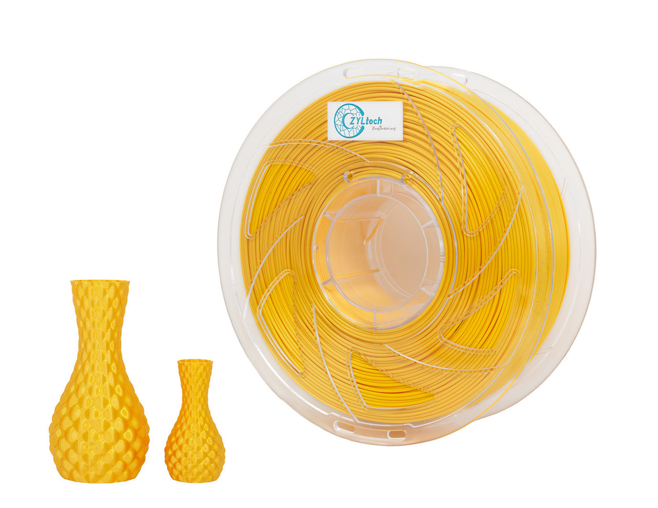  ZYLtech Silk Premium PLA Composite 3D Printer Filament 1.75mm 1 kg/2.2 lbs Color: Yellow Gold