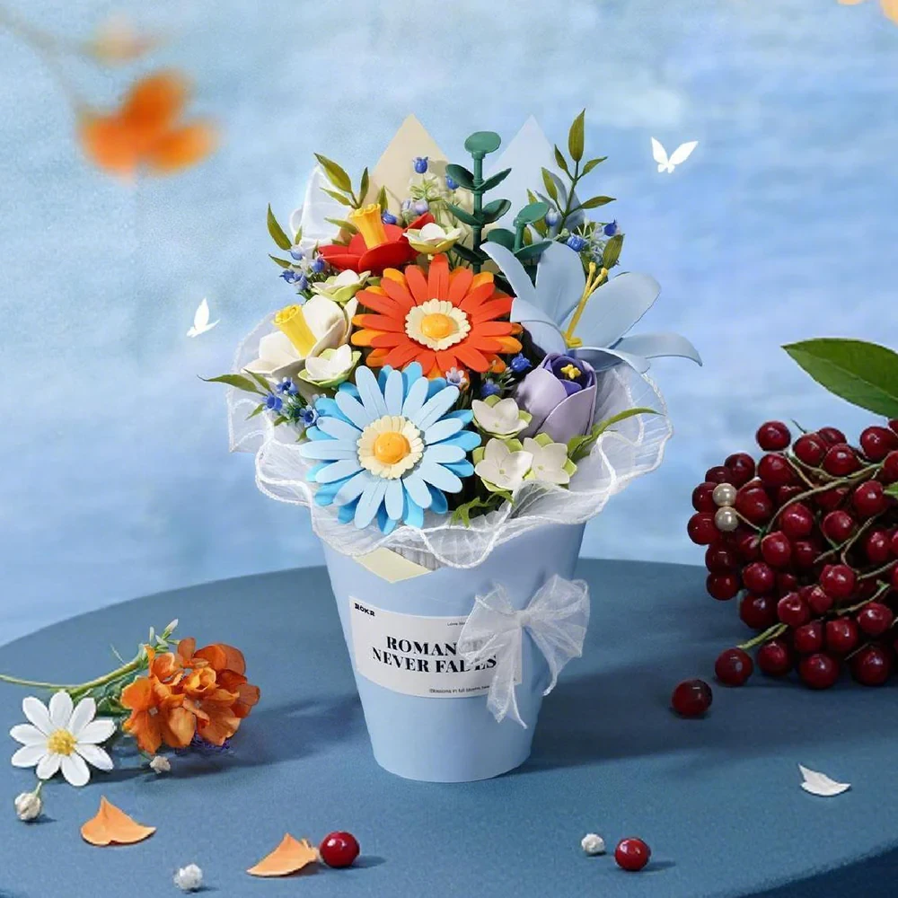  ROKR Twilight Sky Bouquet DIY Flower 3D Puzzle AF03J