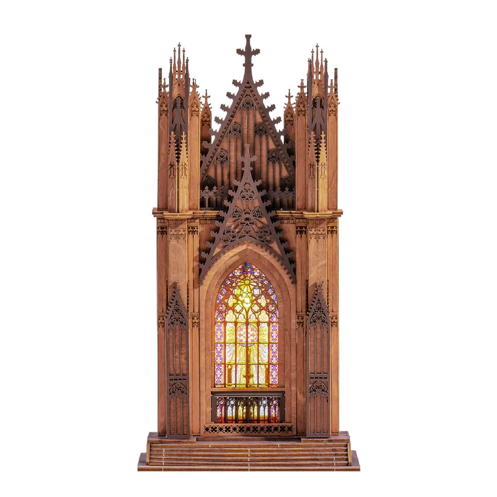  Rolife Twin-Tower Cathedral 3D Wooden Puzzle TGA01