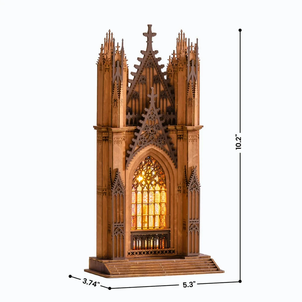  Rolife Twin-Tower Cathedral 3D Wooden Puzzle TGA01