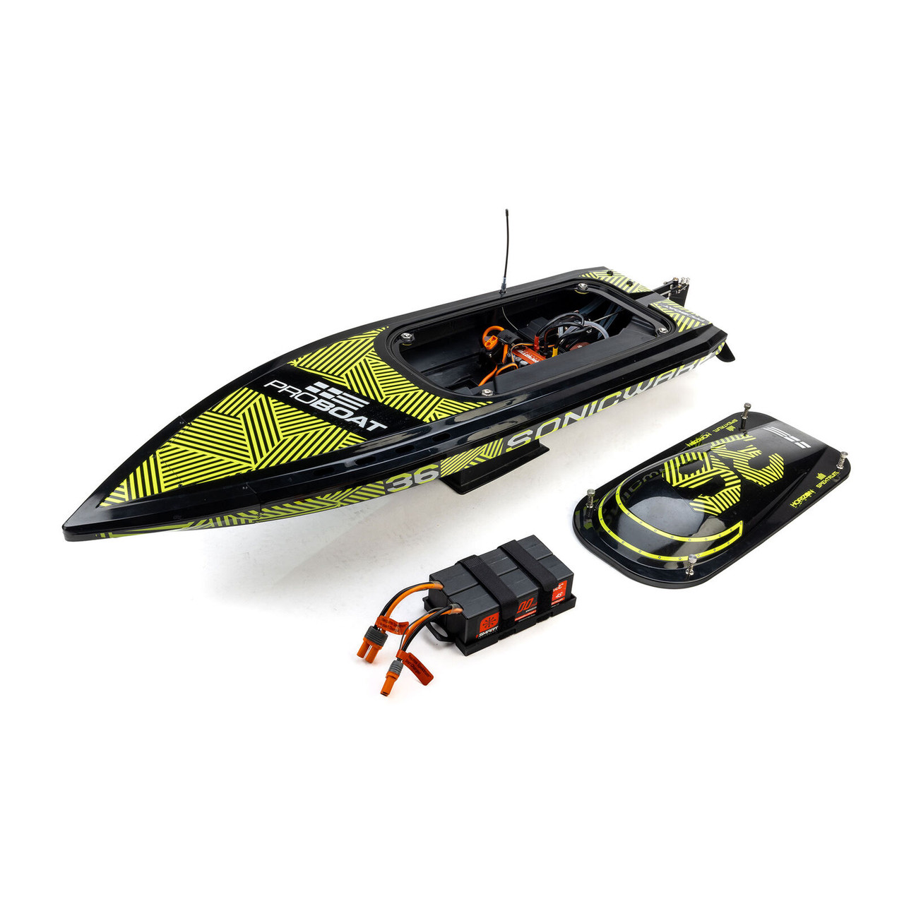 ProBoat 2171T1 Sonicwake 36" V3 Self-Righting V-Hull Boat RTR, Black