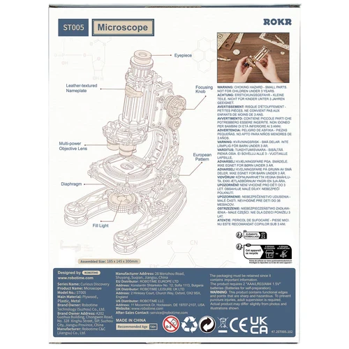 ROKR Microscope - 3D Wooden Puzzle ST005