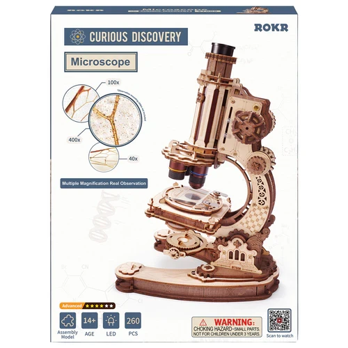 ROKR Microscope - 3D Wooden Puzzle ST005