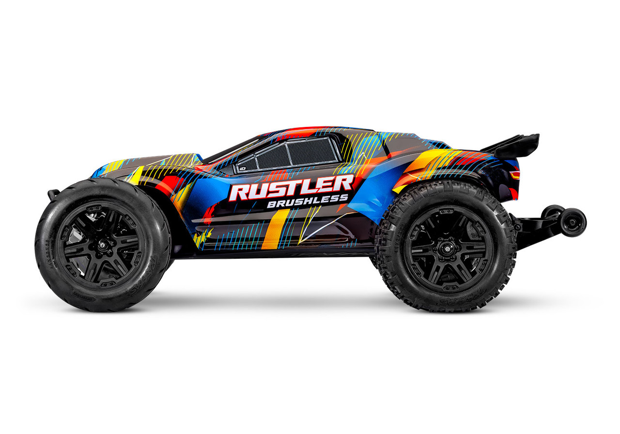Traxxas 37454-4-YLW Rustler 2WD Brushless, Yellow