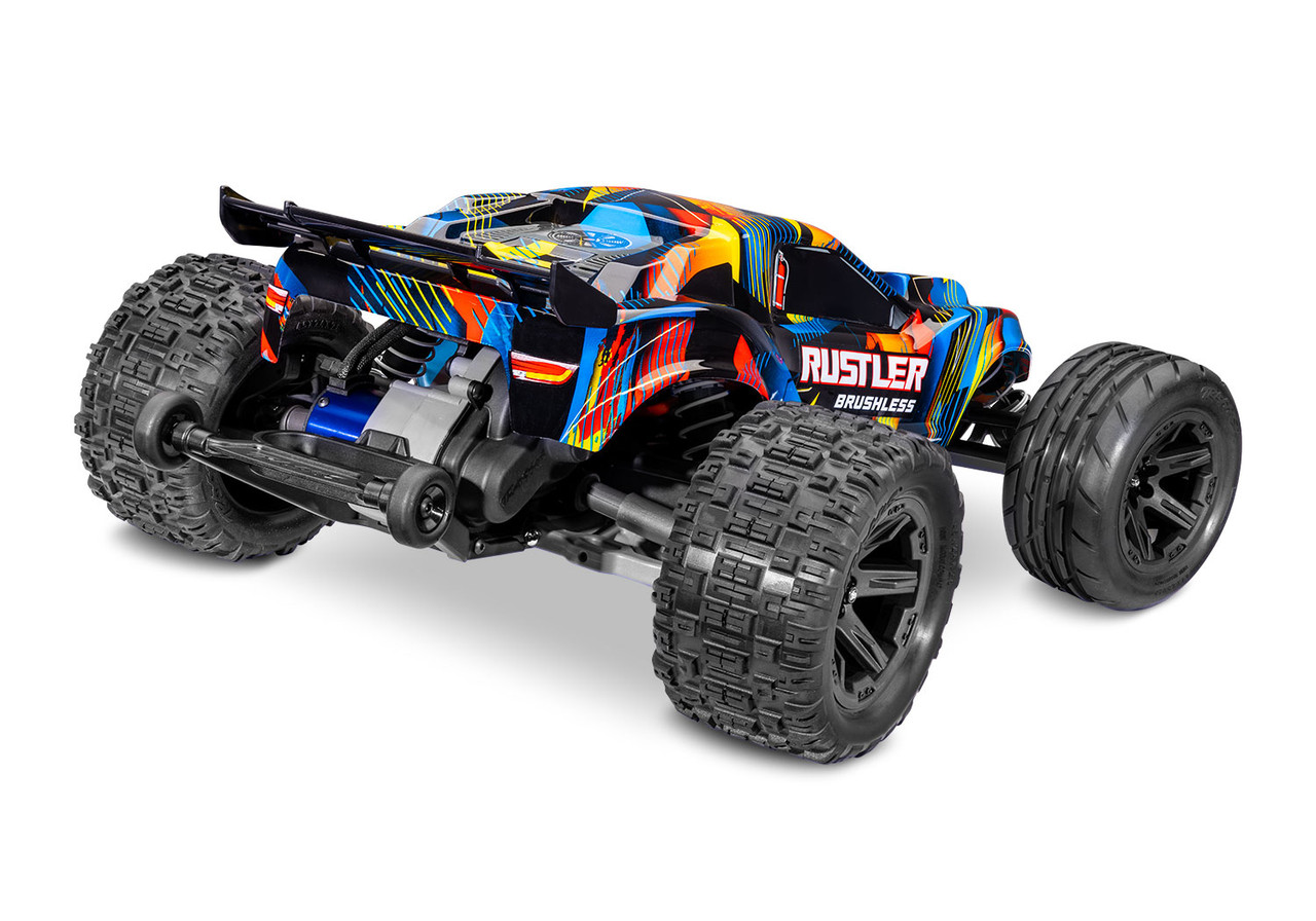 Traxxas 37454-4-YLW Rustler 2WD Brushless, Yellow
