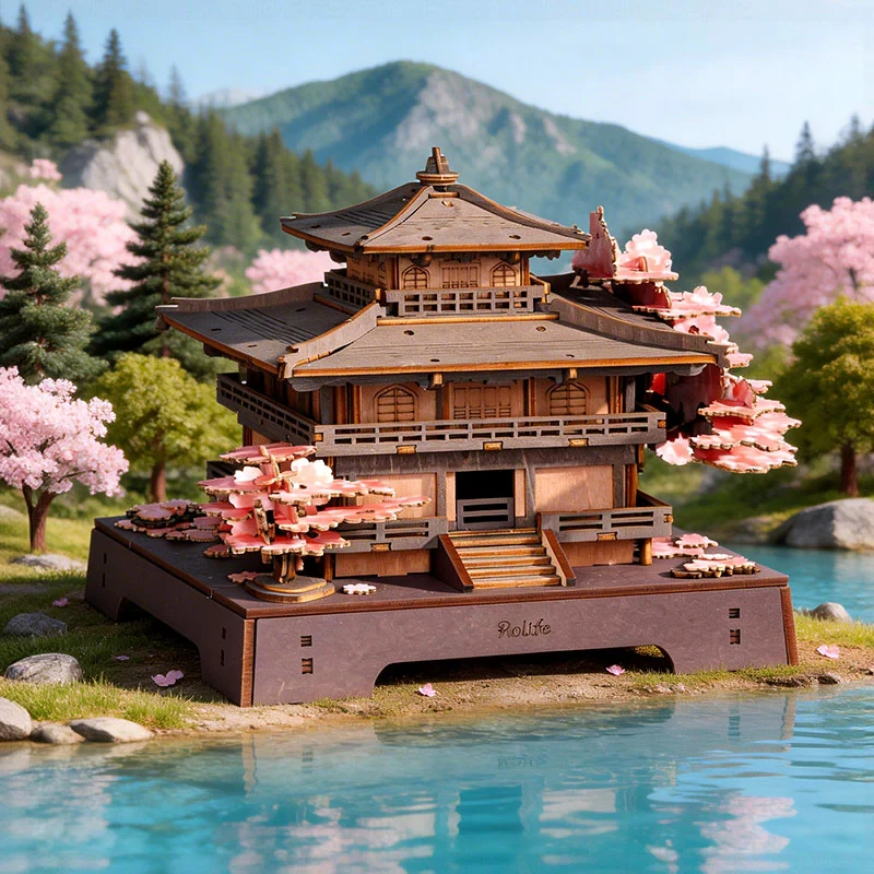 Rolife Sakura Pavilion - Cathedral 3D Wooden Puzzle