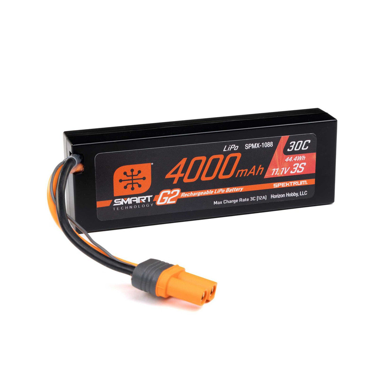 Spektrum 11.1V 4000mAh 3S 30C Smart G2 Hardcase LiPo Battery: IC5