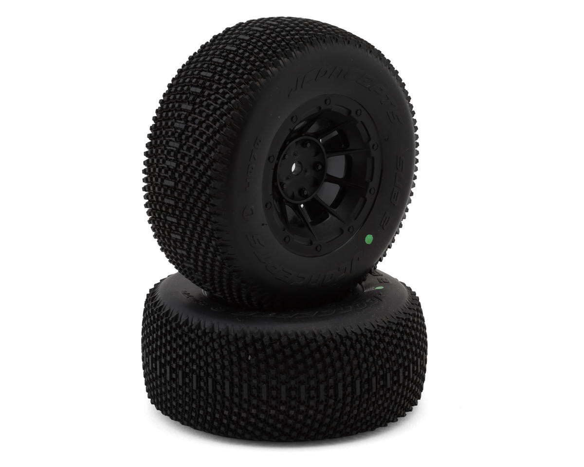  JConcepts Subcultures 2 Pre-Mounted Off-Road Tires (2) (Slash Rear) (Green) w/12mm Hex