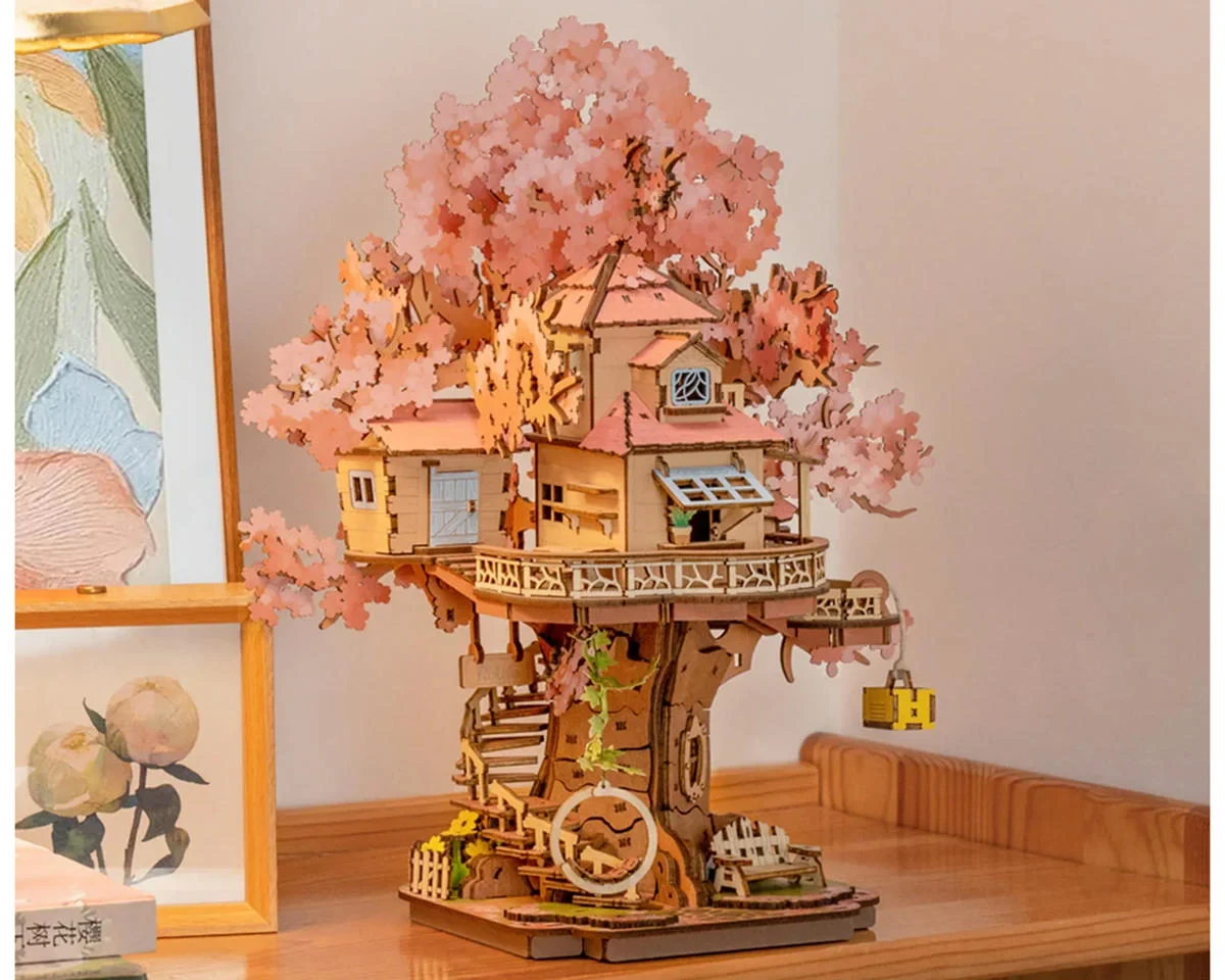 Rolife Sakura Tree House, DIY Wooden 3D Puzzle TGS04