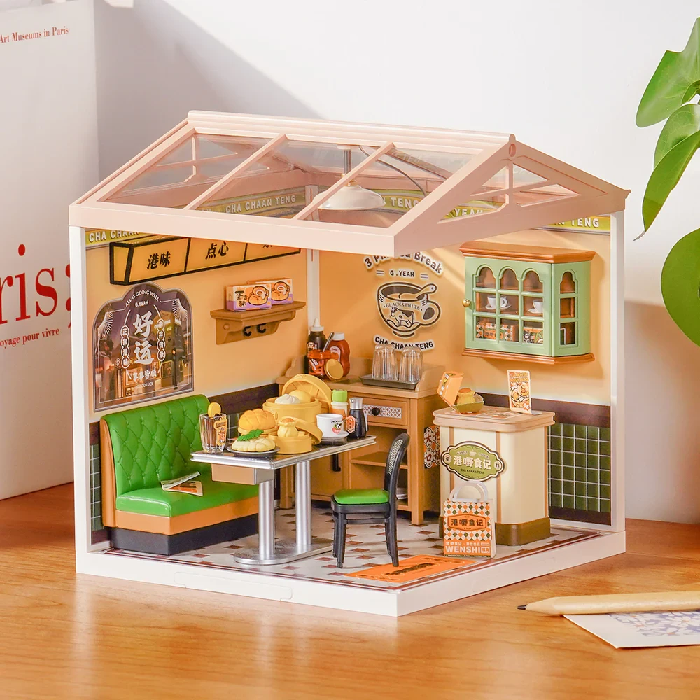  Rolife Hong Kong Bites Cafe DIY Miniature House DW021