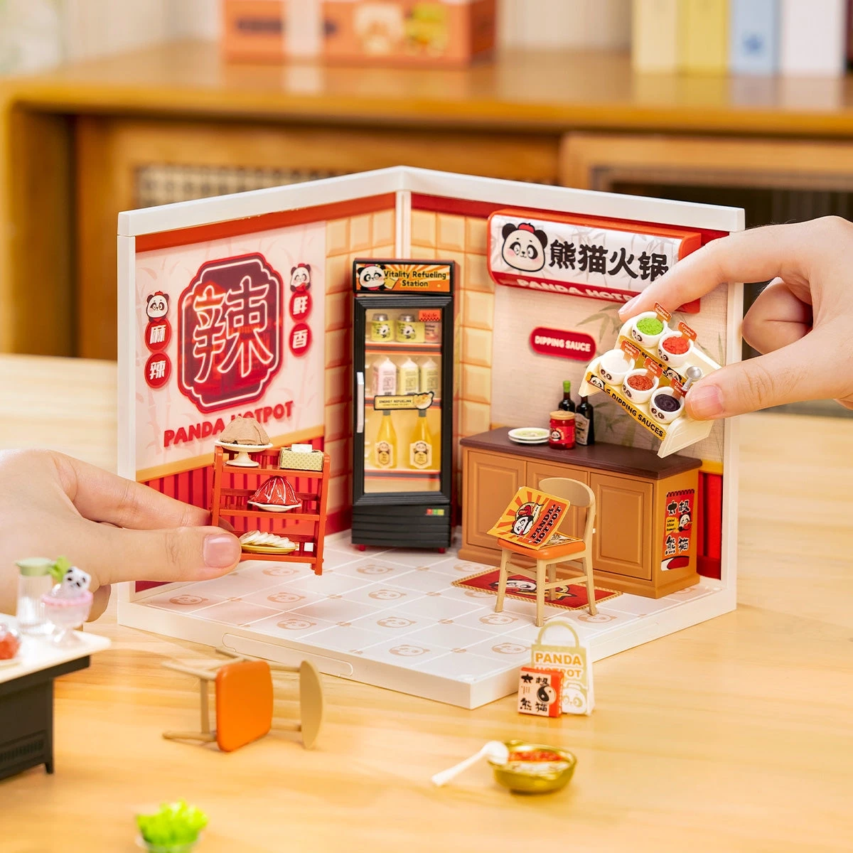 Rolife Panda Hot Pot DIY Miniature House DW020