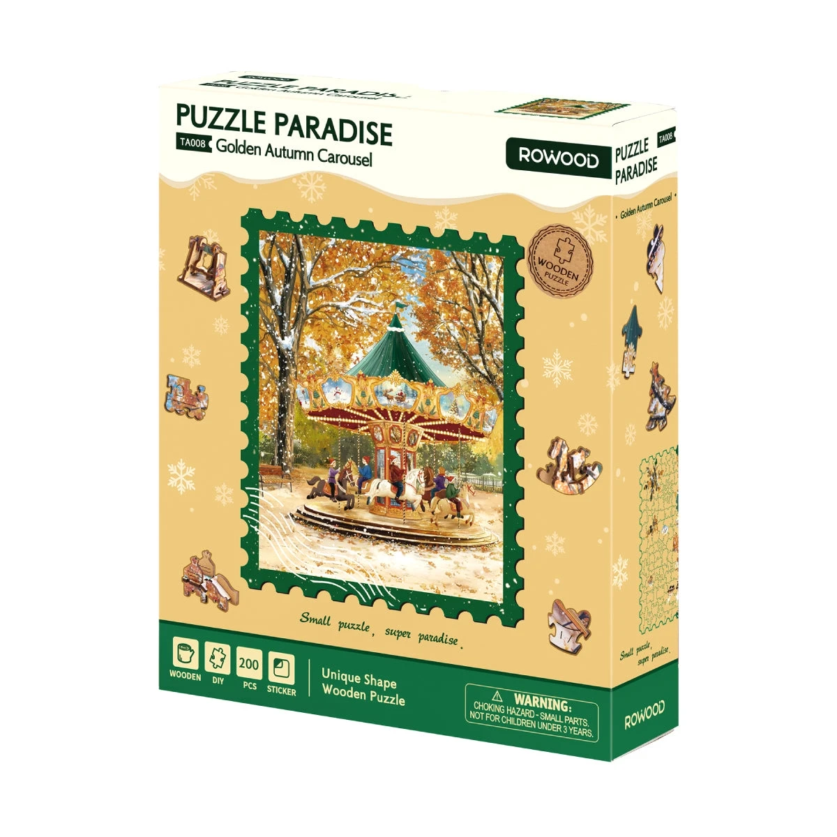 Rolife Golden Autumn Carousel Wooden Jigsaw Puzzle TA008
