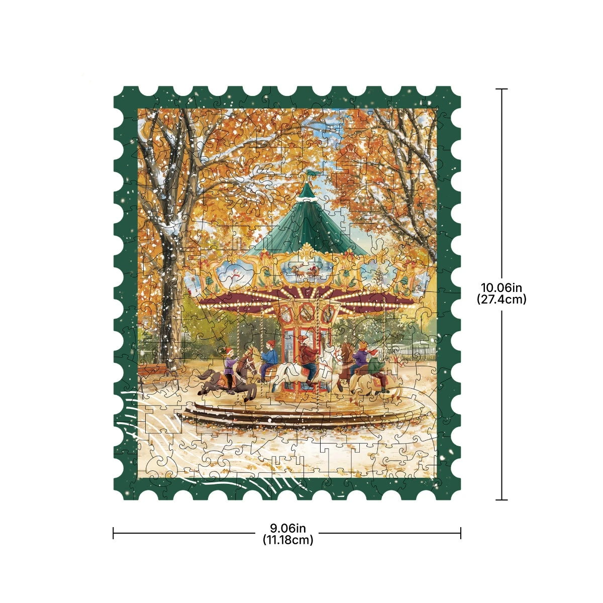Rolife Golden Autumn Carousel Wooden Jigsaw Puzzle TA008