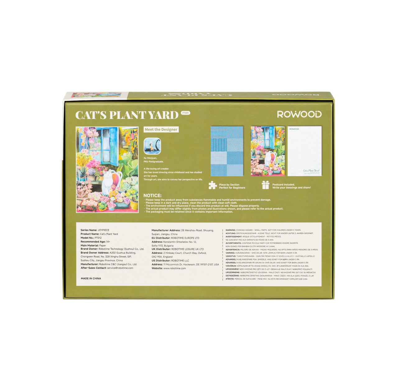  Rolife Cat's Plant Yard Joypiece 1000 pc Puzzle EPT012