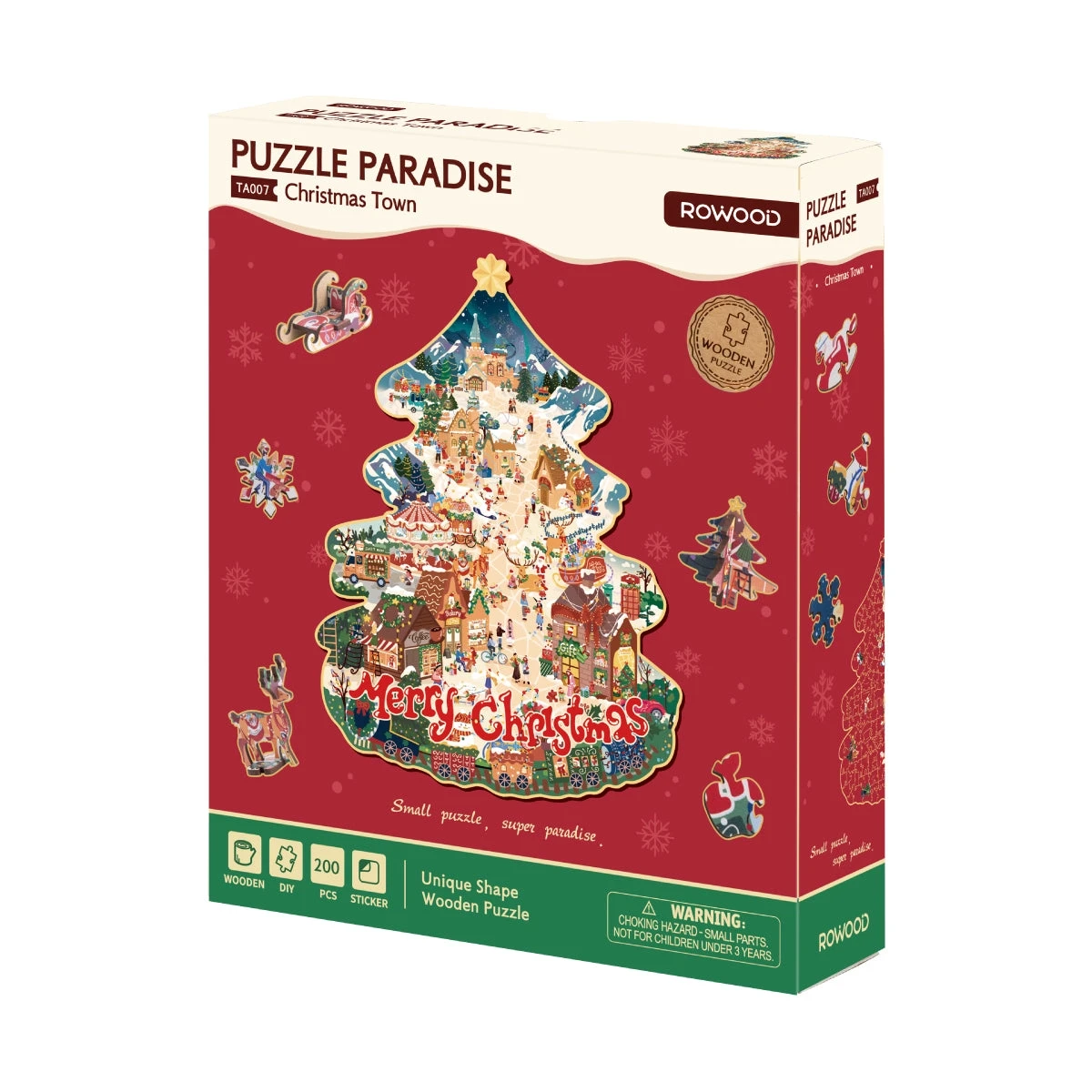  Rolife Christmas Town Wooden Jigsaw Puzzle TA007