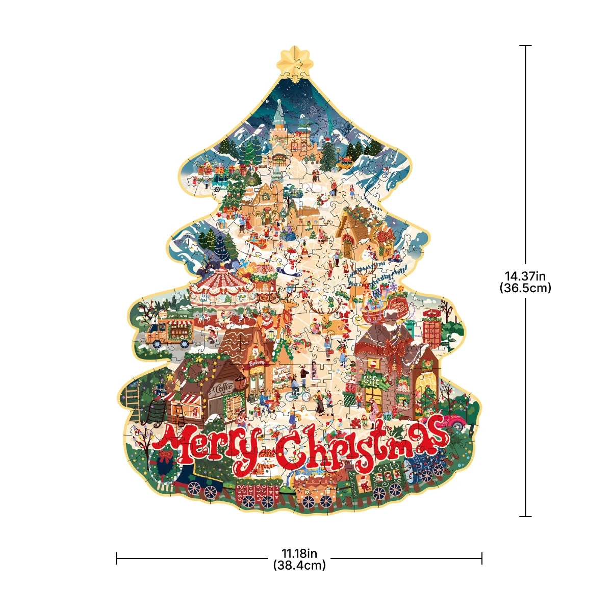  Rolife Christmas Town Wooden Jigsaw Puzzle TA007