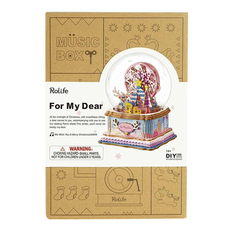  Rolife DIY Music Box; For My Dear AM49