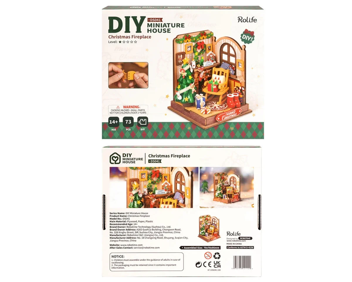 Rolife Christmas Fireplace DS041