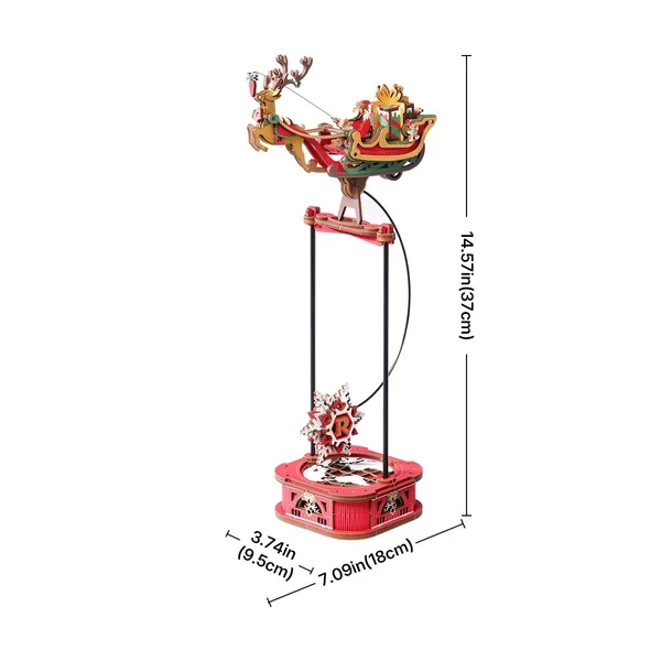 ROKR Santa On Sleigh Pendulum Balance Toy 3D Puzzle MCD05