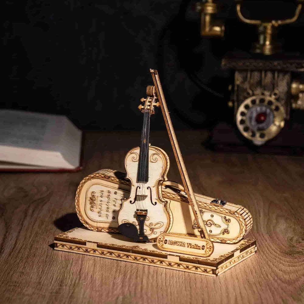  ROKR Violin Capriccio 3D wooden puzzle TG604