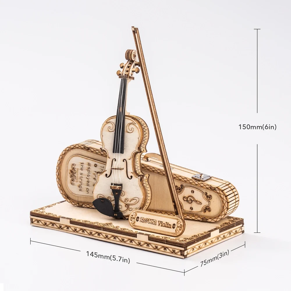  ROKR Violin Capriccio 3D wooden puzzle TG604