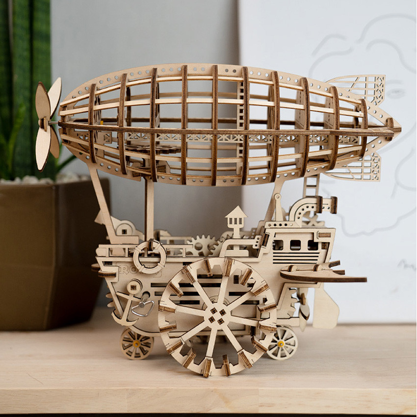  ROKR Mechanical Wood Models; Airship Air Vehicle LK702