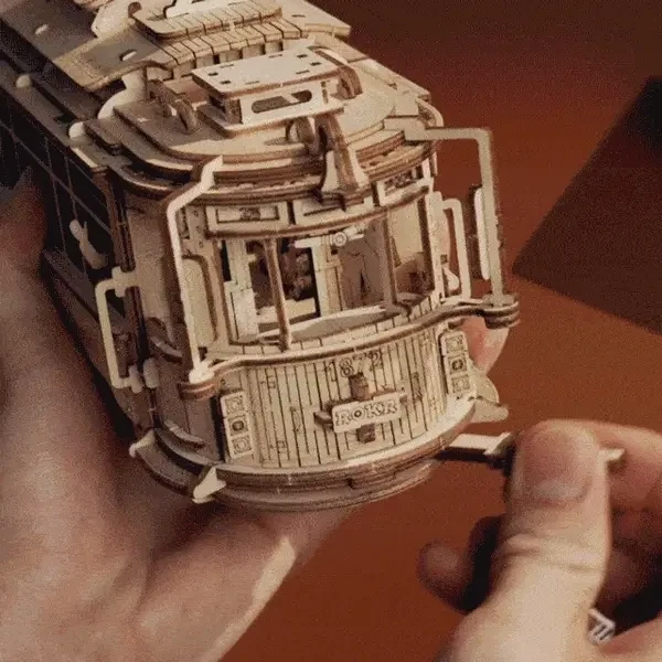  ROKR Classic City Tram 3D Wooden Puzzle LK801
