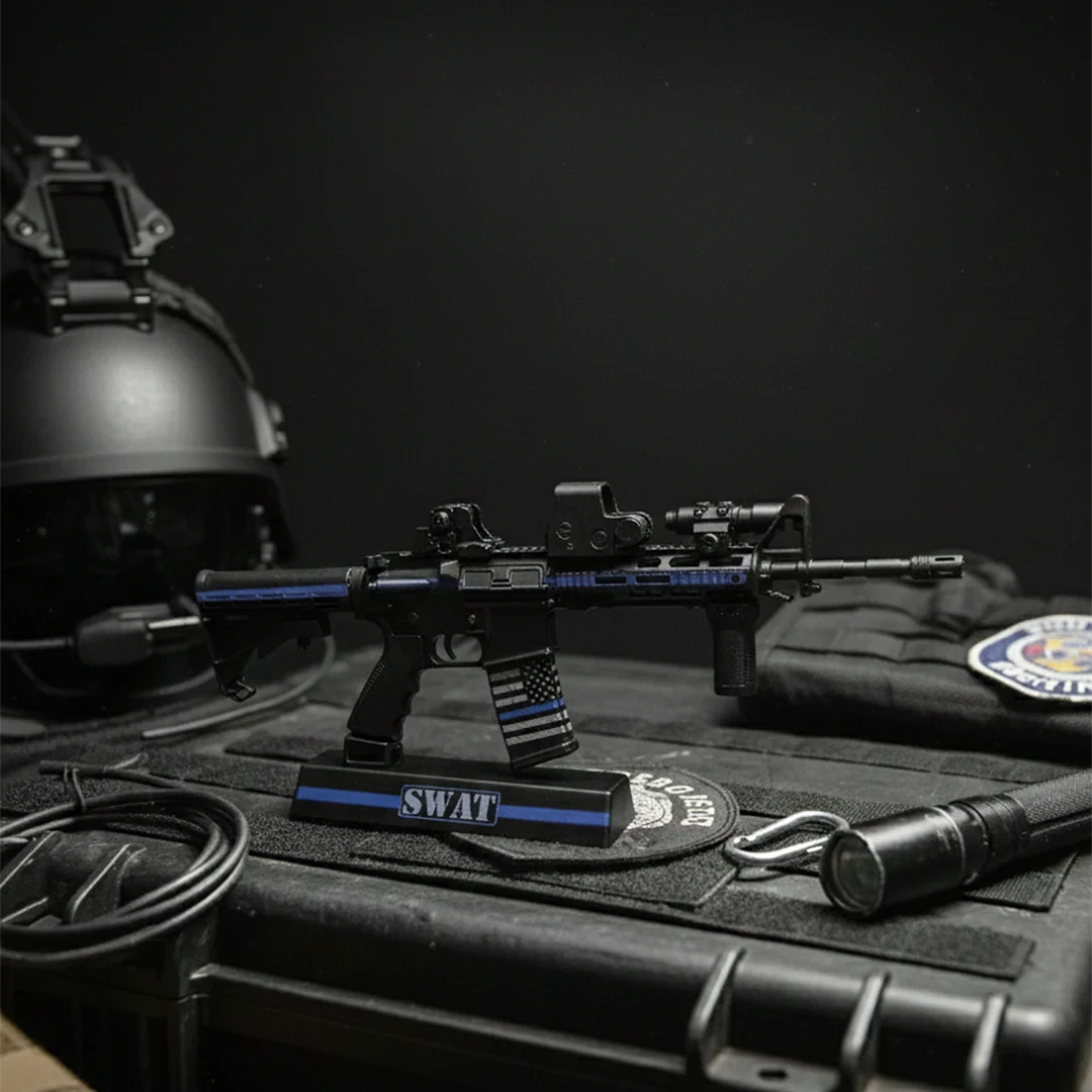 Goat Guns Mini AR-15 in Thin Blue Line SWAT Theme