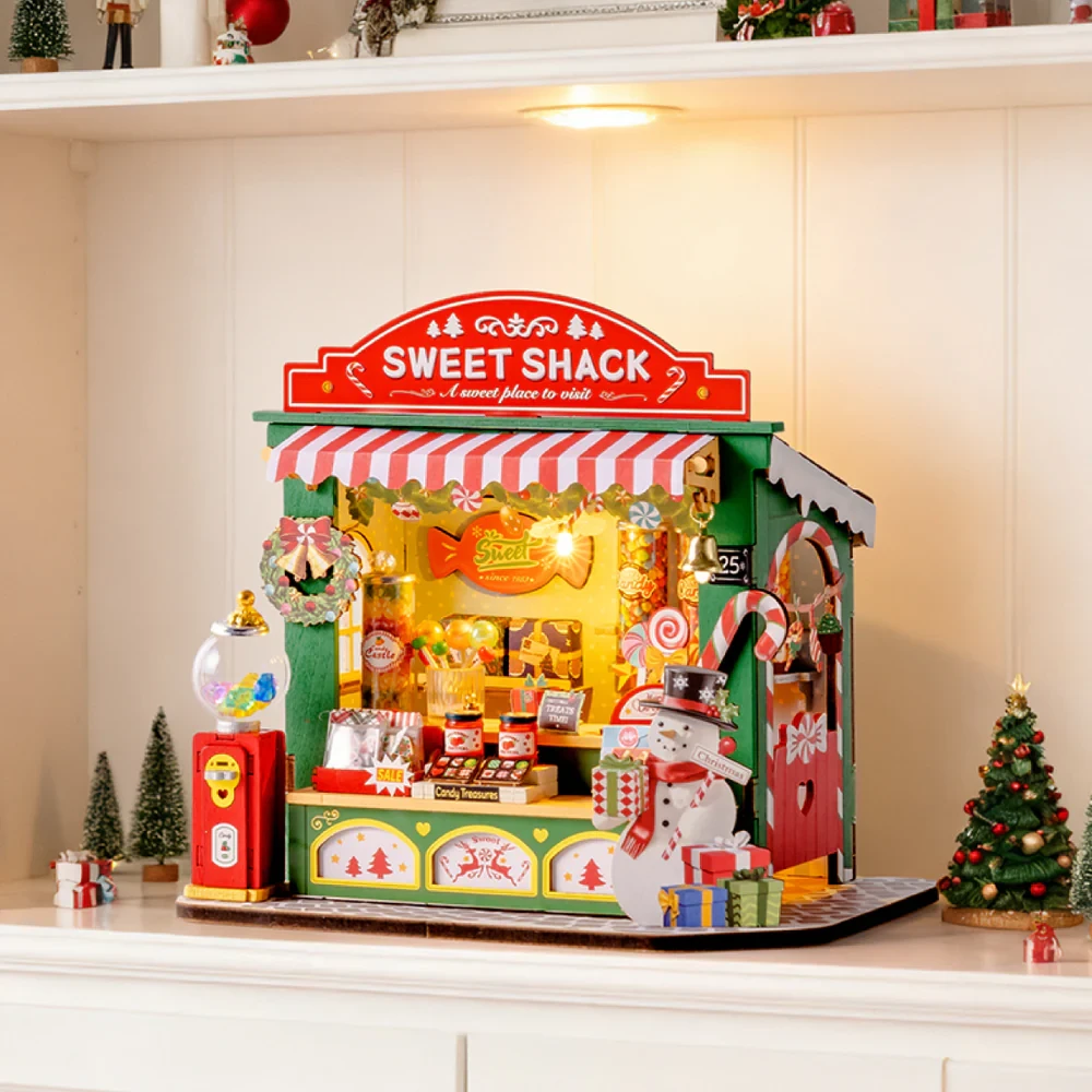 Robotime Christmas Candy Stand DIY Miniature 3D Model Kit