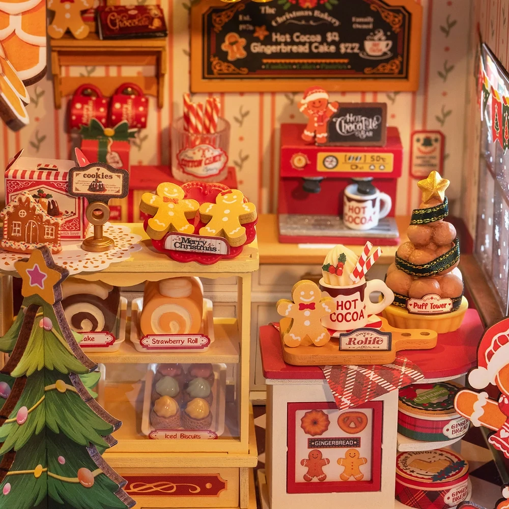  Robotime Gingerbread House DIY Miniature 3D Wooden Model Kit