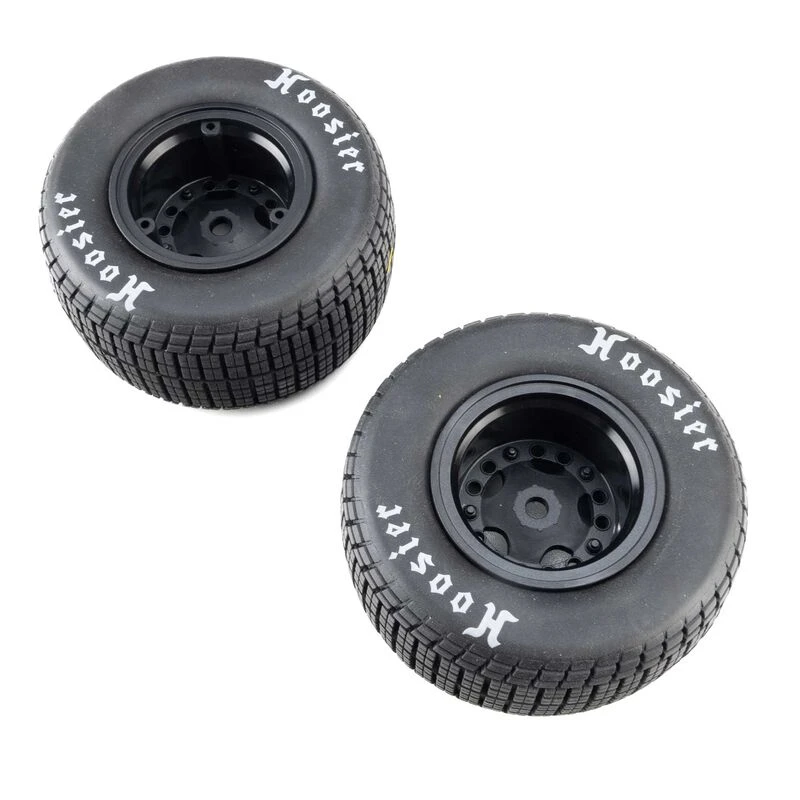 Losi 4237 Hoosier Tires, Medium, Mounted, Black, Left/Right (2): 22S DLM