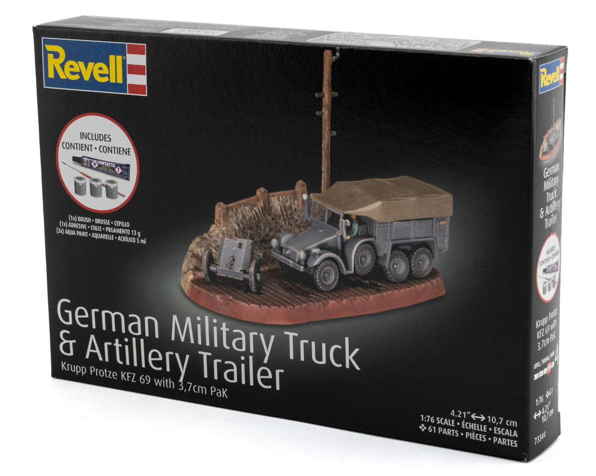 Revell 73344 Starter Kit German Military Truck & Artillery Trailer 