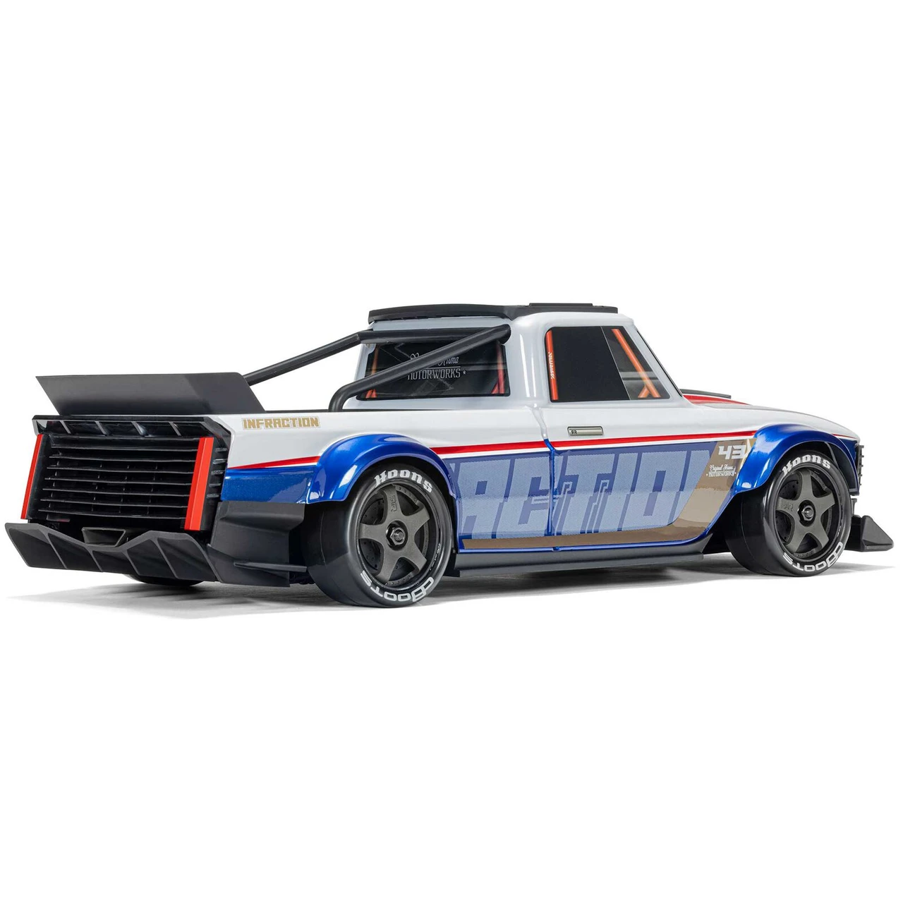 Arrma 2315T1 1/12 INFRACTION GROM 3S 4X4 Ready-To-Run Brushless All-Road Street Bash, Blue/Red