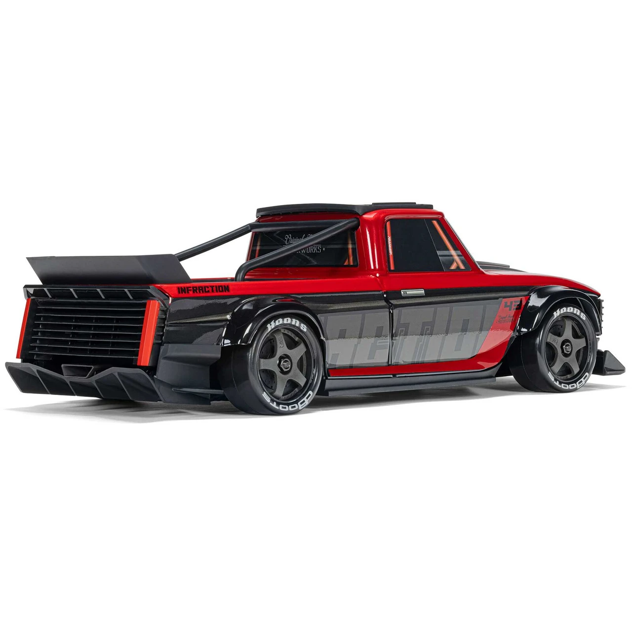 Arrma 2315ST1 1/12 INFRACTION GROM 3S 4X4 Ready-To-Run Brushless All-Road Street Bash (Battery & Charger Included), Red/Black