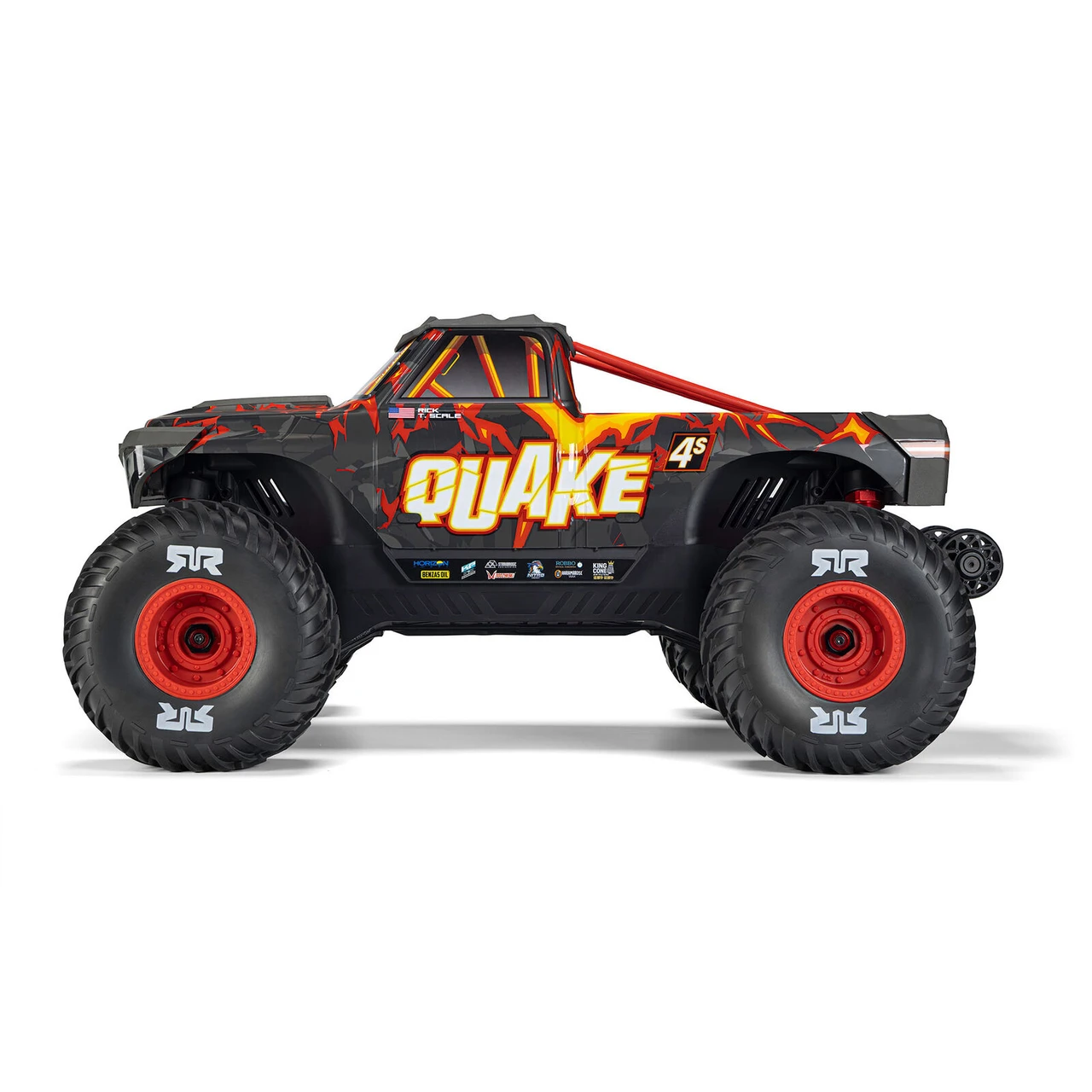 Arrma 1/8 QUAKE 4S DSC 4X4 RTR Brushless Monster Truck , Black/Red