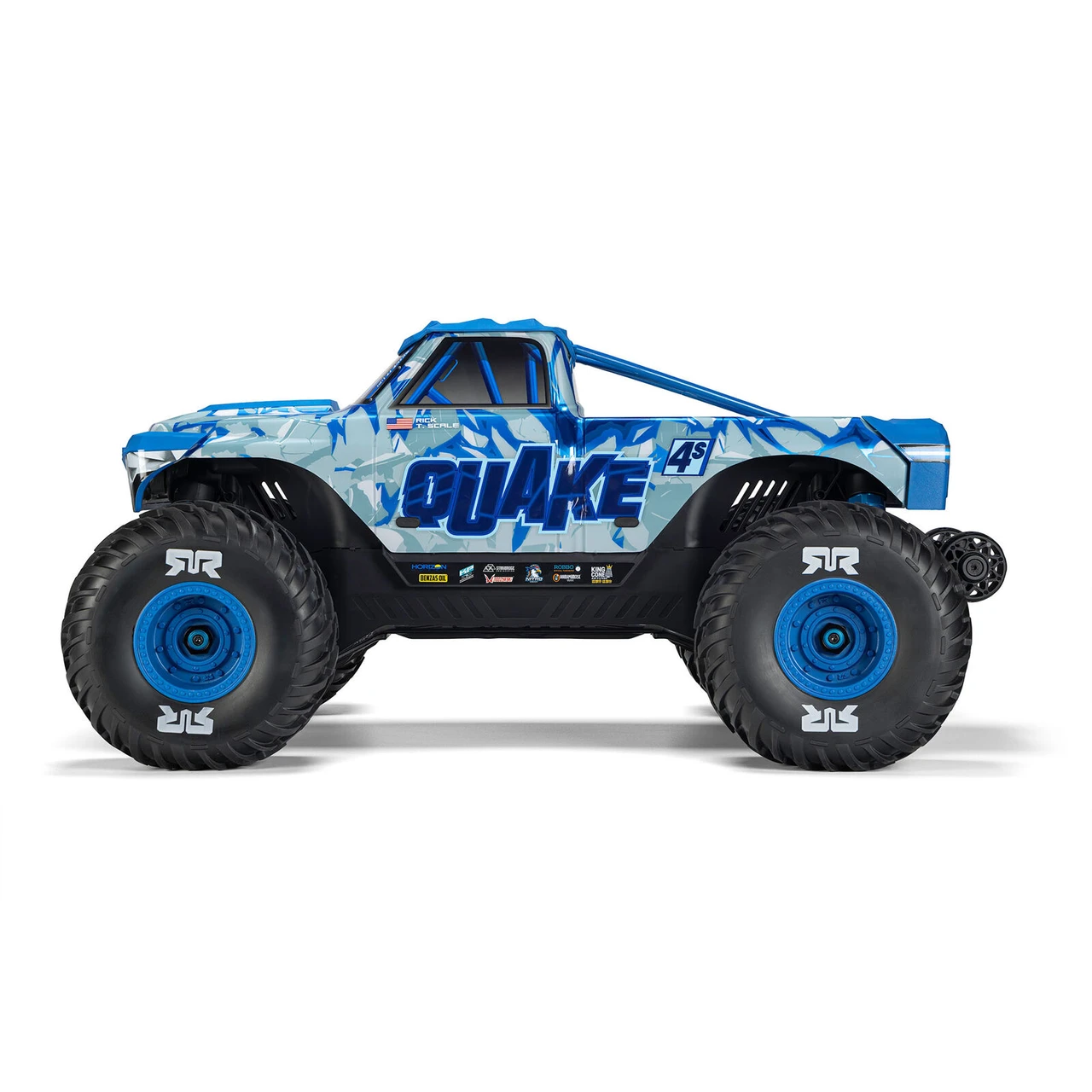 Arrma 1/8 QUAKE 4S DSC 4X4 RTR Brushless Monster Truck , White/Blue