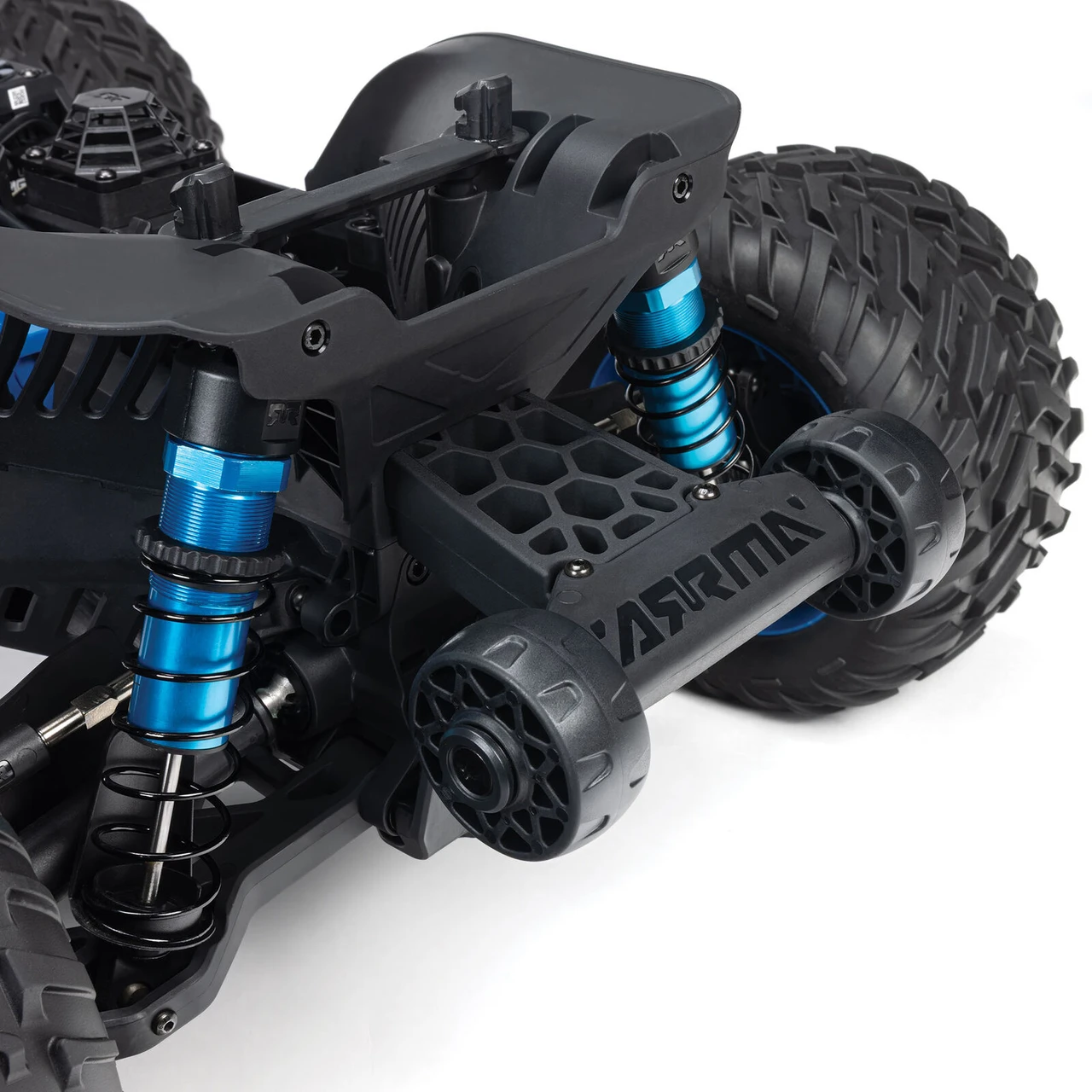 Arrma 1/8 QUAKE 4S DSC 4X4 RTR Brushless Monster Truck , White/Blue