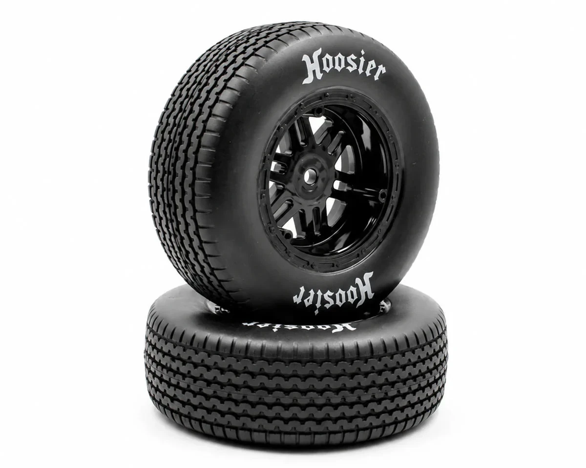 1RC Racing 1/7 Sprint Car Pre-Mounted Front Tires (Black) (2) (Standard)