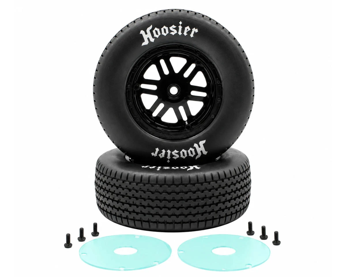 1RC Racing 1/7 Sprint Car Pre-Mounted Front Tires (Black) (2) (Soft)