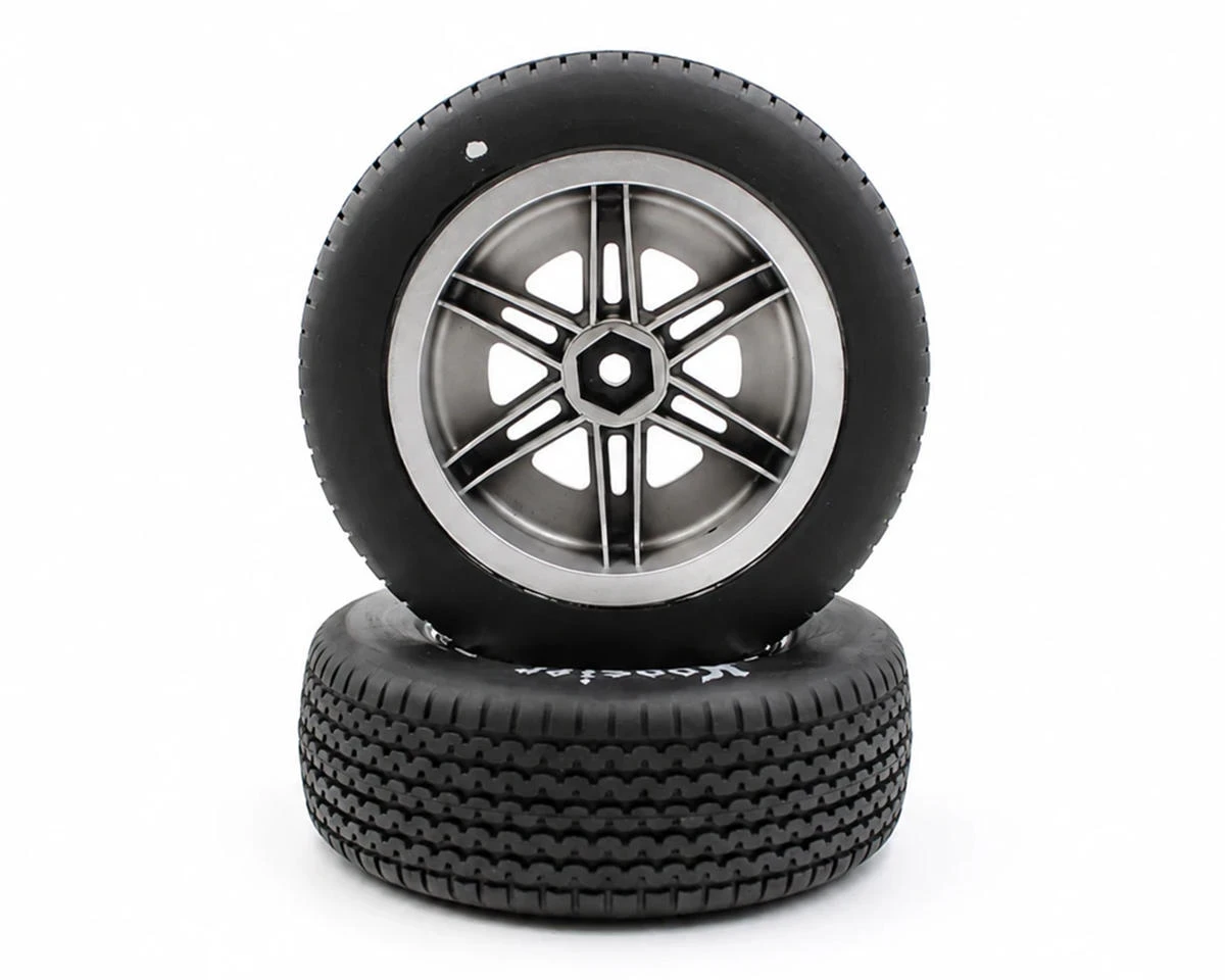 1RC Racing 1/7 Sprint Car Pre-Mounted Front Tires (Chrome) (2) (Soft)